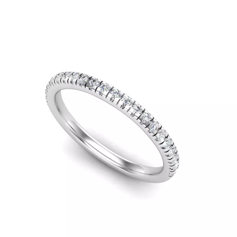 14K White Gold Anaya Pave Band