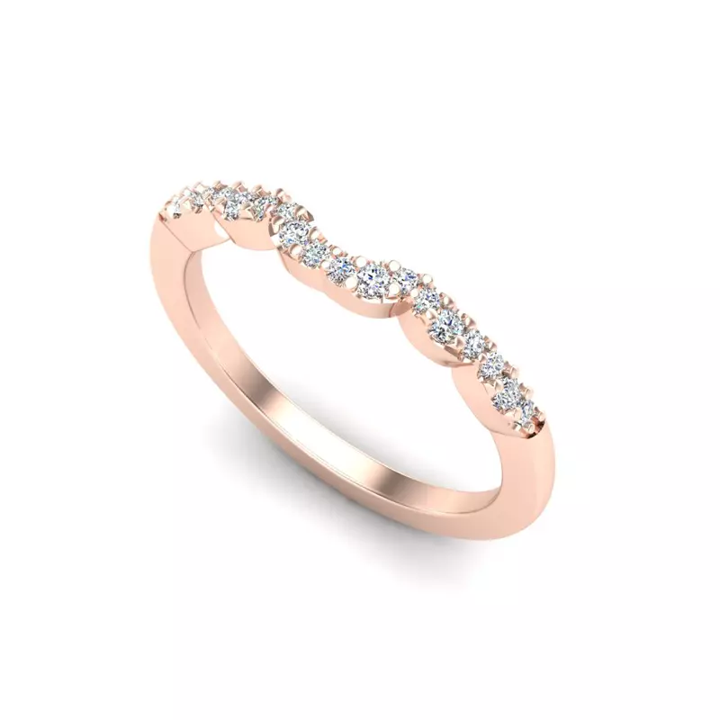 14K Rose Gold Samara Pave Band