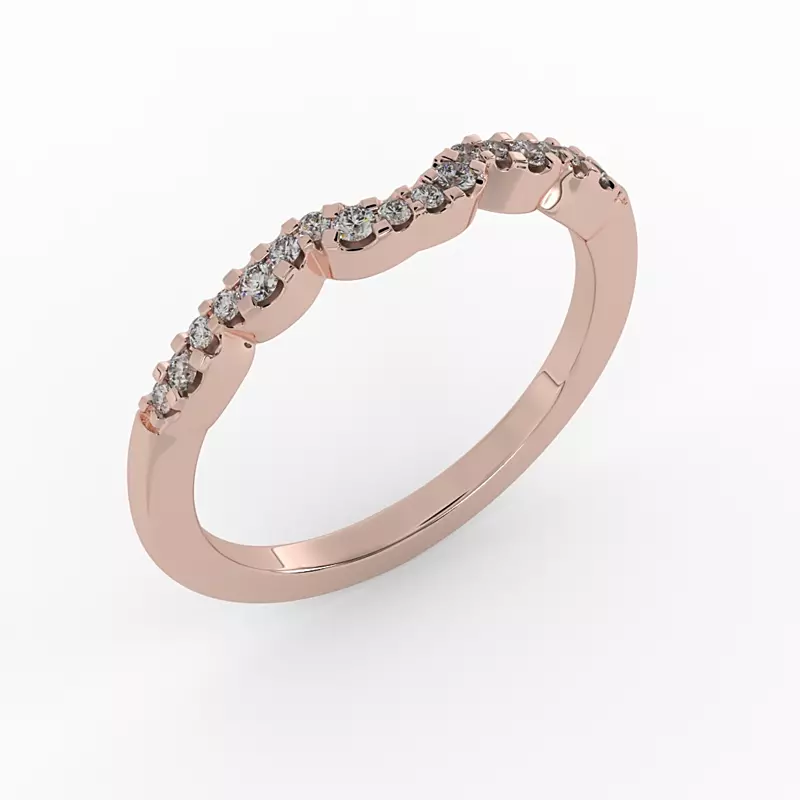 14K Rose Gold Samara Pave Band