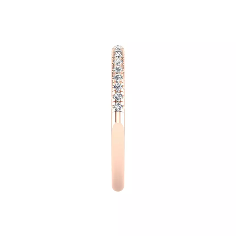 14K Rose Gold Dahlia Pave Band