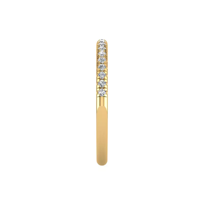 14K Yellow Gold Dahlia Pave Band