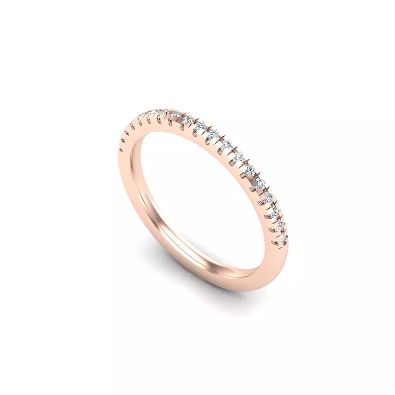 14K Rose Gold Celeste Pave Band