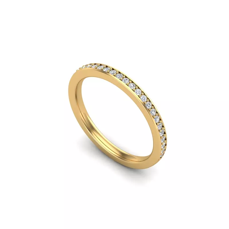 18K Yellow Gold Ainsley Pave Band