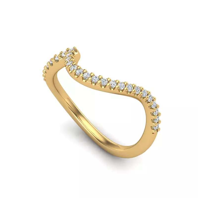 18K Yellow Gold Joanna Pave Band