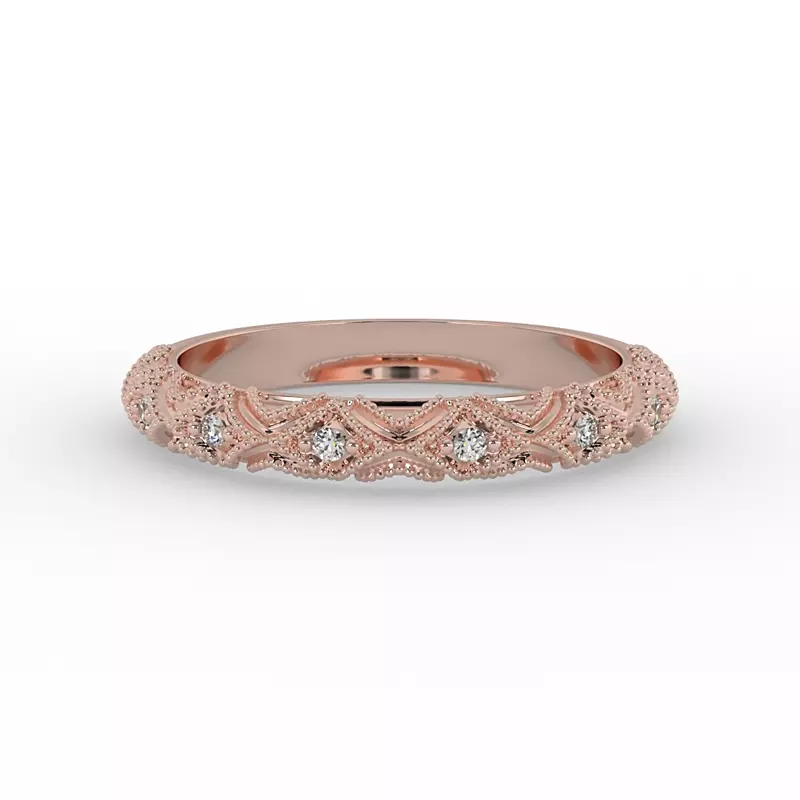 14K Rose Gold Rylie Pave Band