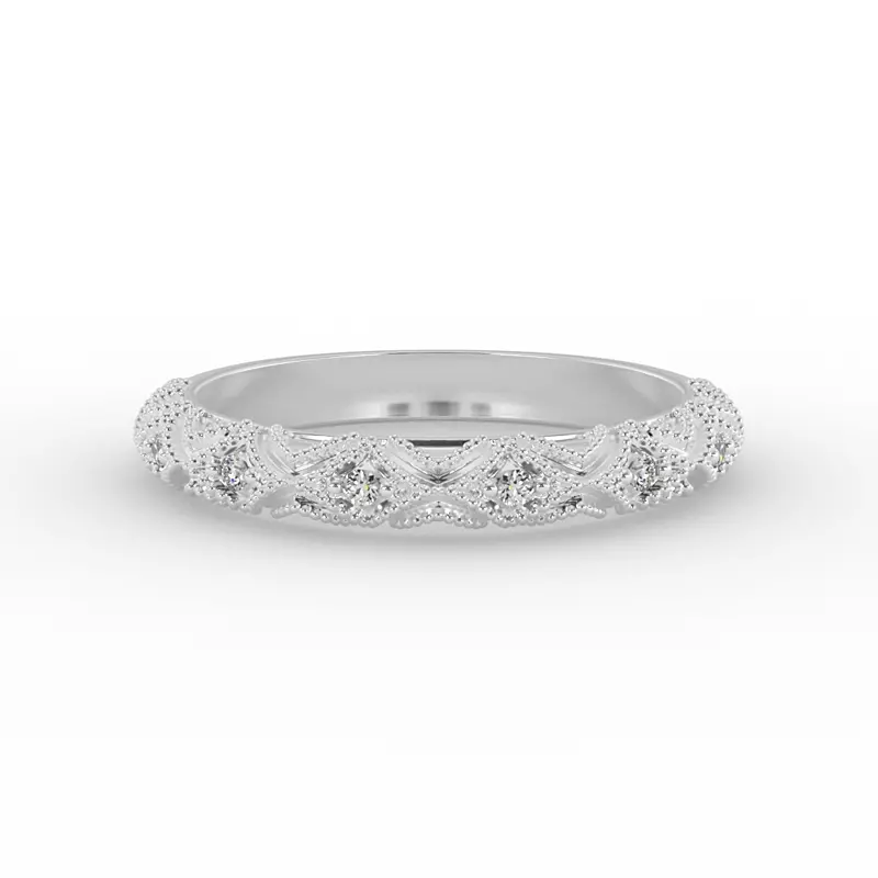 14K White Gold Rylie Pave Band
