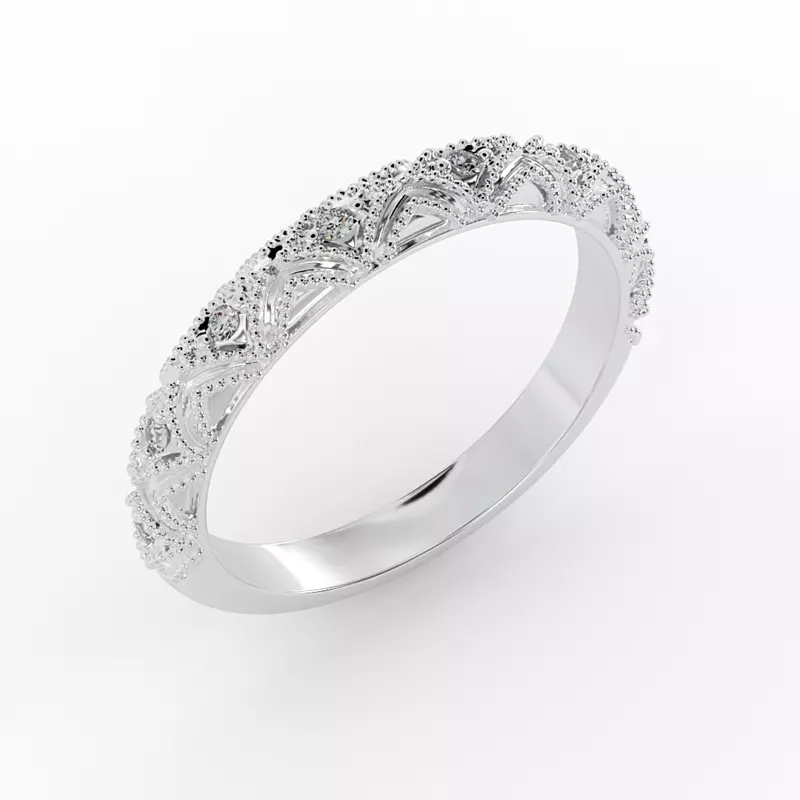 14K White Gold Rylie Pave Band