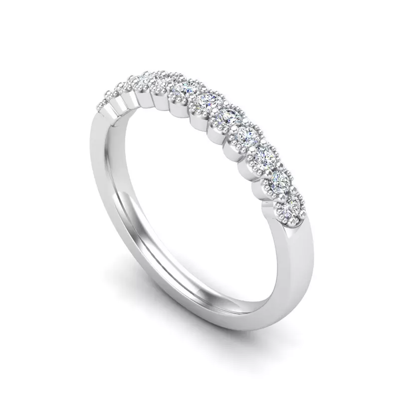 18K White Gold Vivienne Pave Band