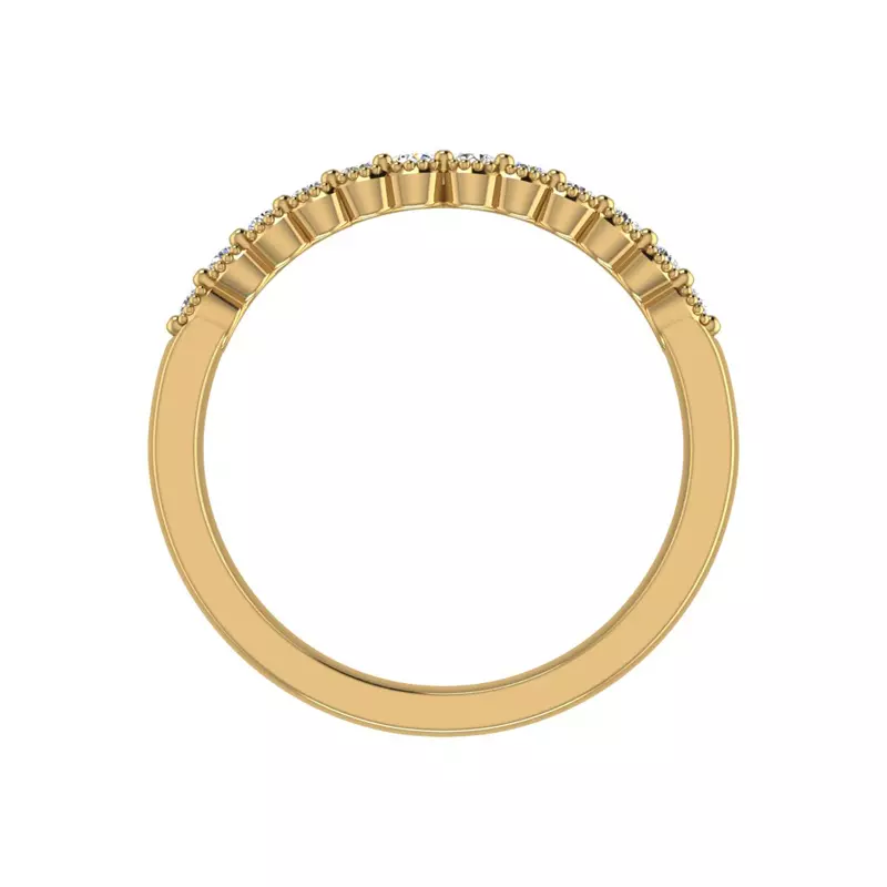 18K Yellow Gold Vivienne Pave Band