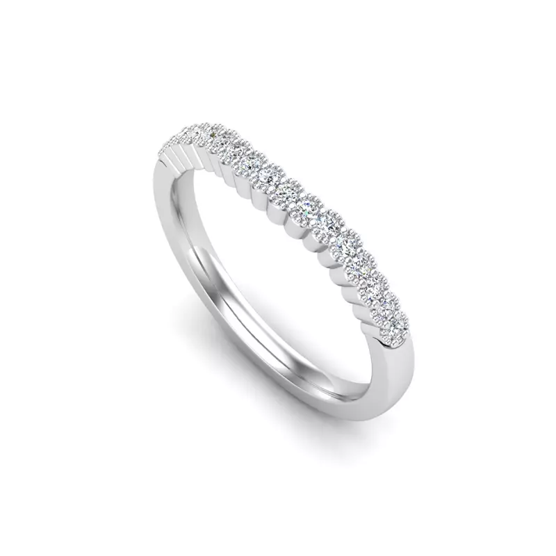 14K White Gold Dakota Pave Band