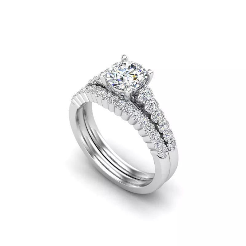 14K White Gold Dakota Pave Band