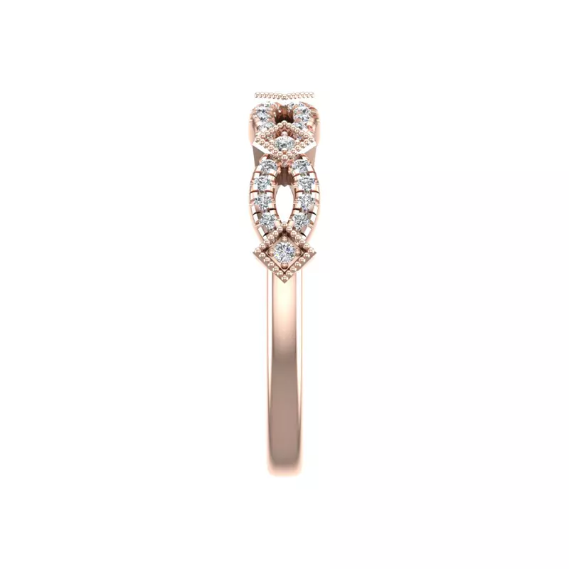14K Rose Gold Brooklynn Pave Band