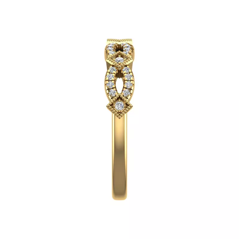14K Yellow Gold Brooklynn Pave Band