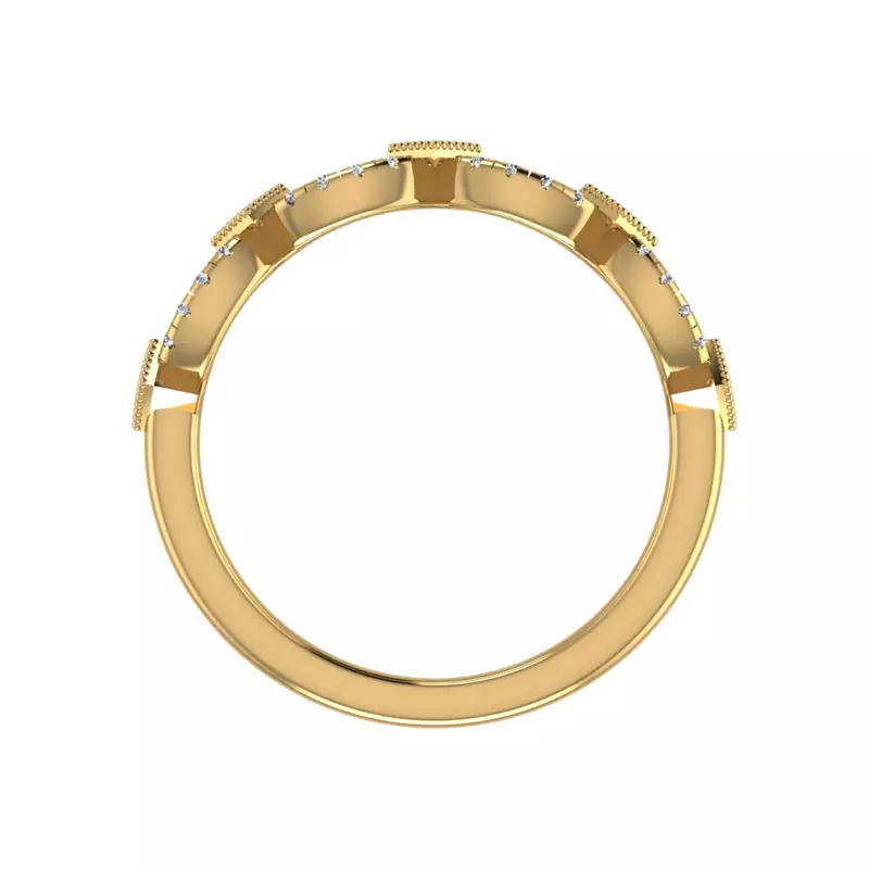 14K Yellow Gold Brooklynn Pave Band