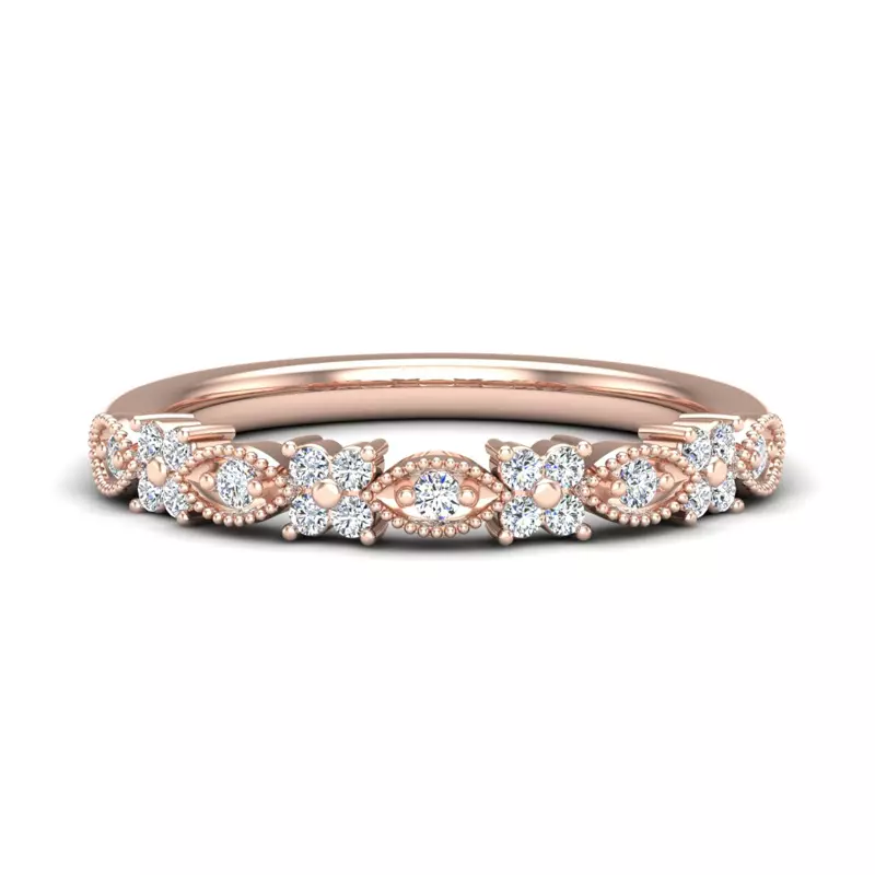 14K Rose Gold Evangeline Pave Band
