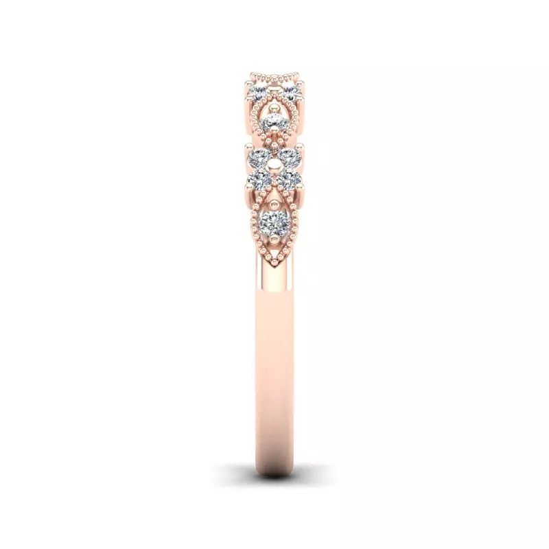 14K Rose Gold Evangeline Pave Band