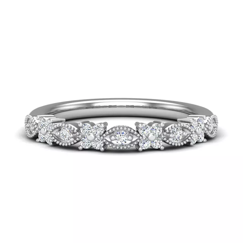 14K White Gold Evangeline Pave Band