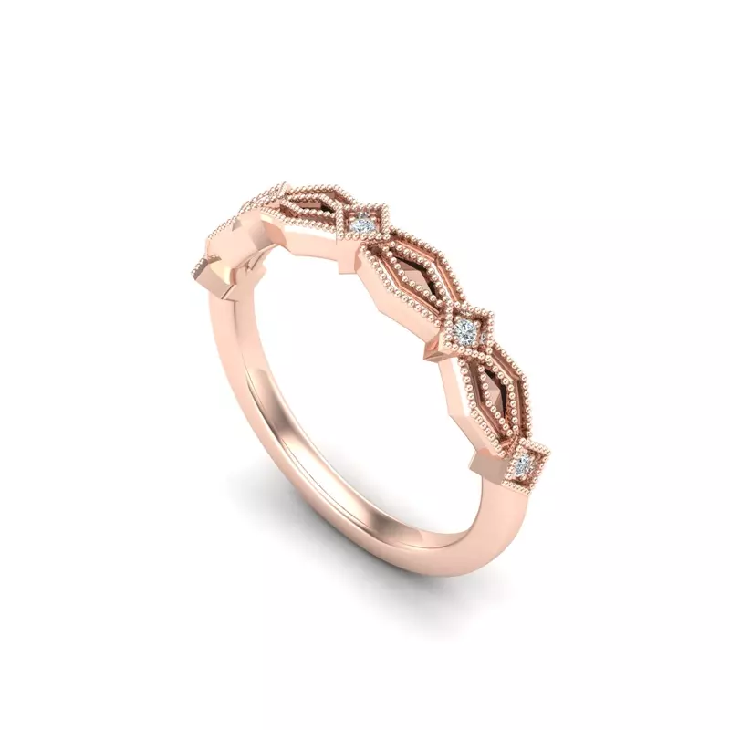 14K Rose Gold Camille Pave Band