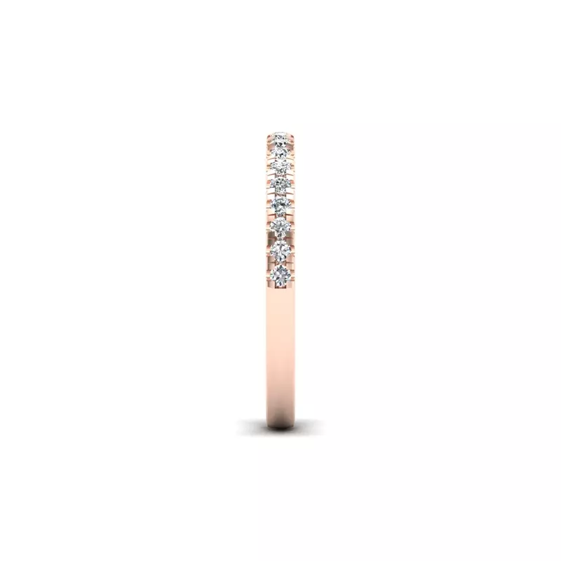 14K Rose Gold Reign Pave Band