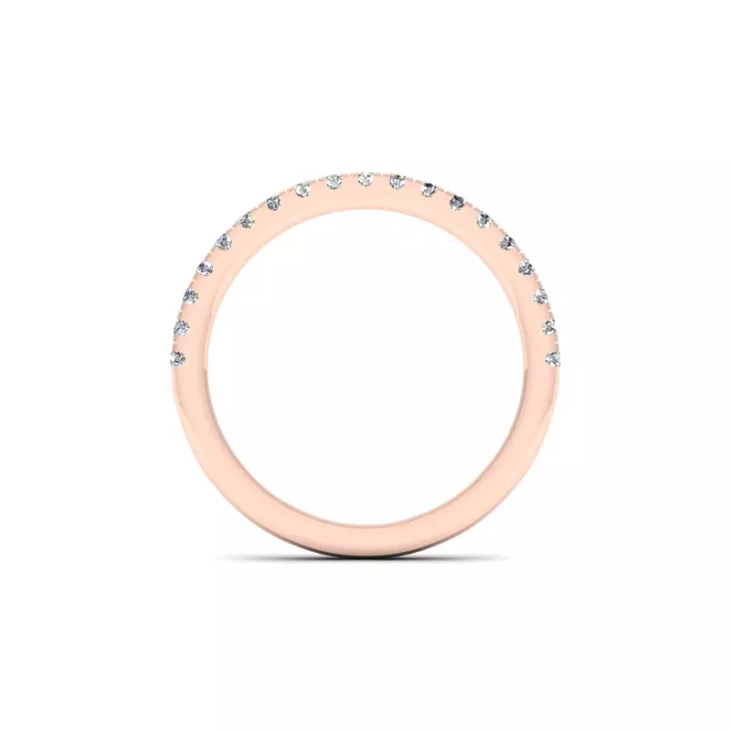 14K Rose Gold Reign Pave Band