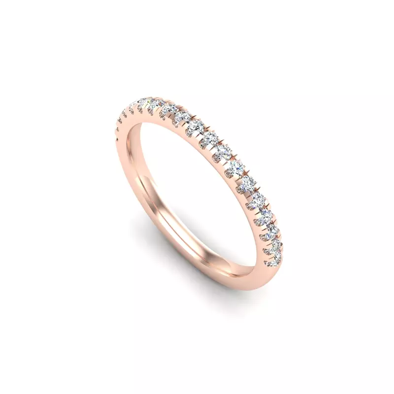 14K Rose Gold Reign Pave Band