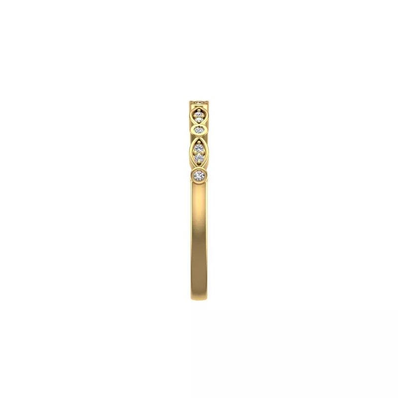 18K Yellow Gold Jane Pave Band