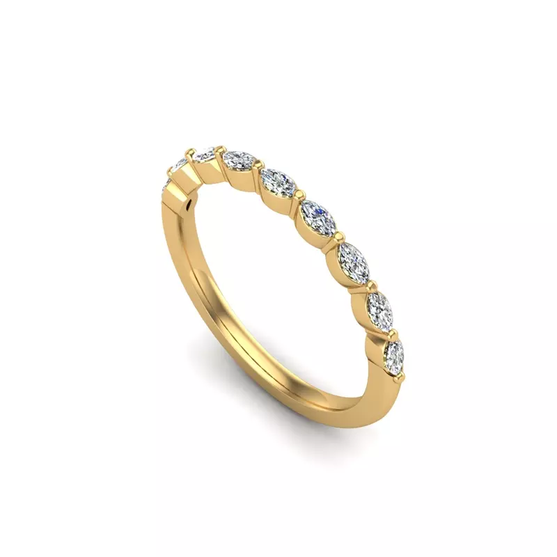 14K Yellow Gold Nicole Pave Band