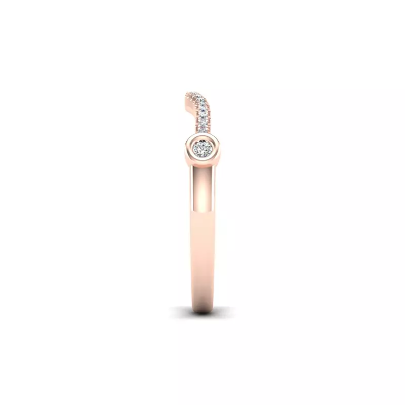 14K Rose Gold Catherine Pave Band