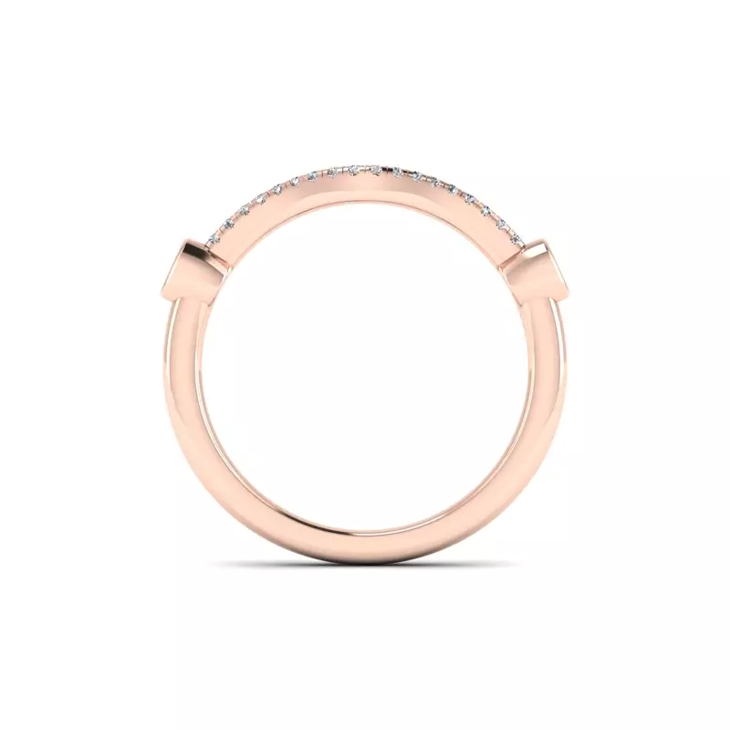 14K Rose Gold Catherine Pave Band