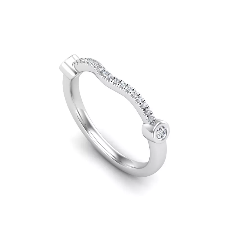 Platinum Catherine Pave Band