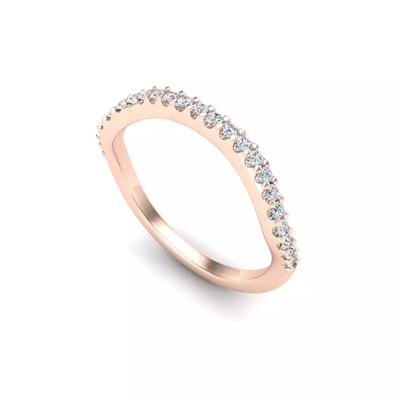 14K Rose Gold Laura Pave Band