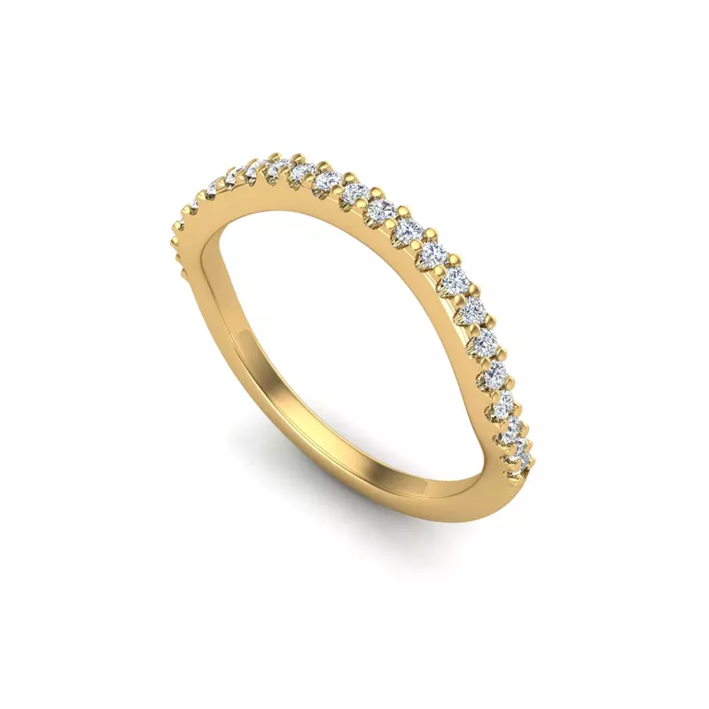 14K Yellow Gold Laura Pave Band