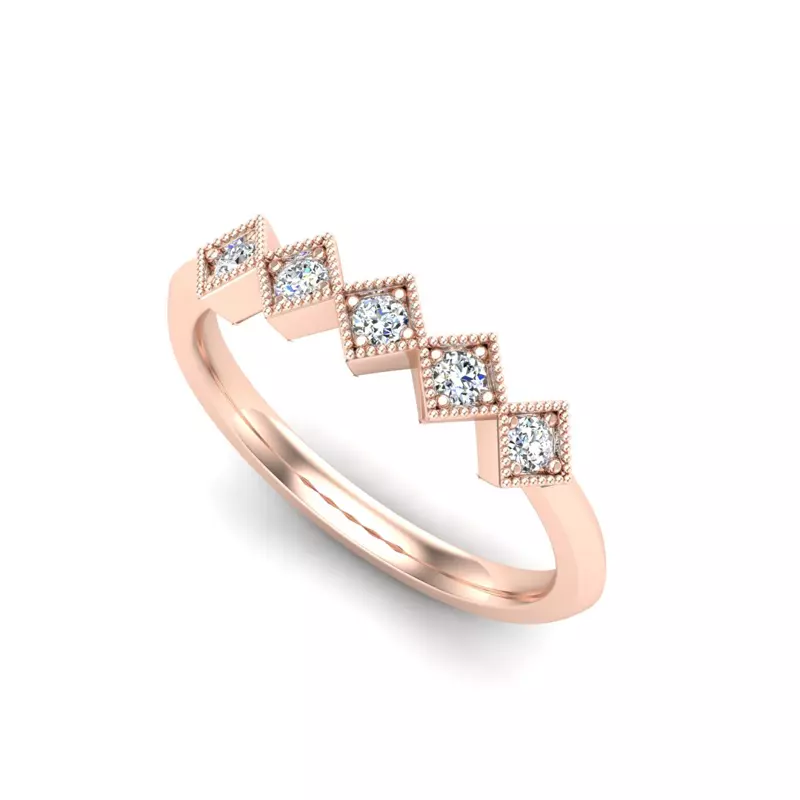 14K Rose Gold Jocelyn Pave Band