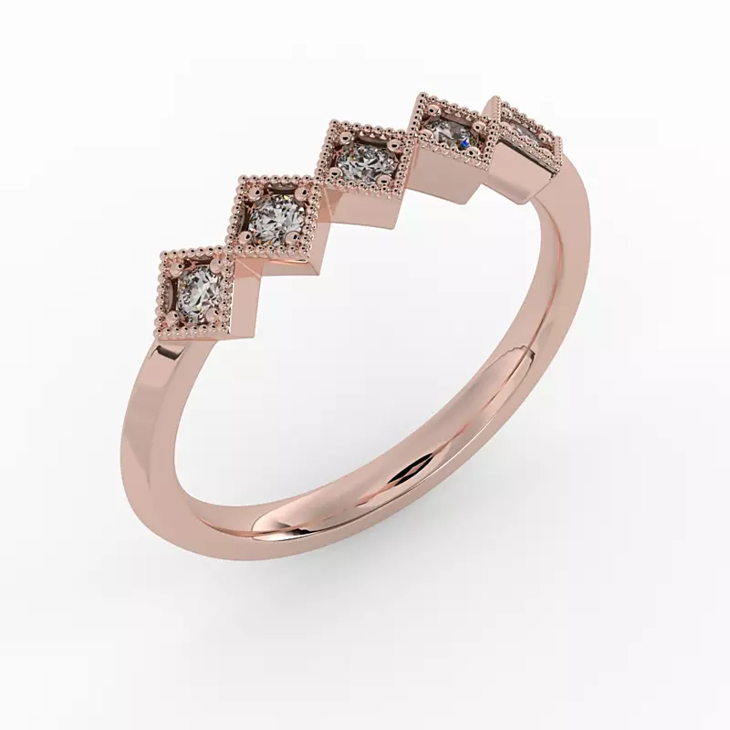 14K Rose Gold Jocelyn Pave Band