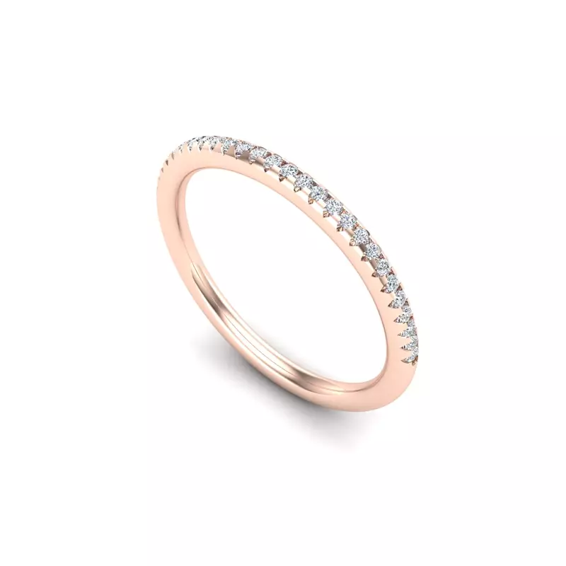 14K Rose Gold Adelynn Pave Band