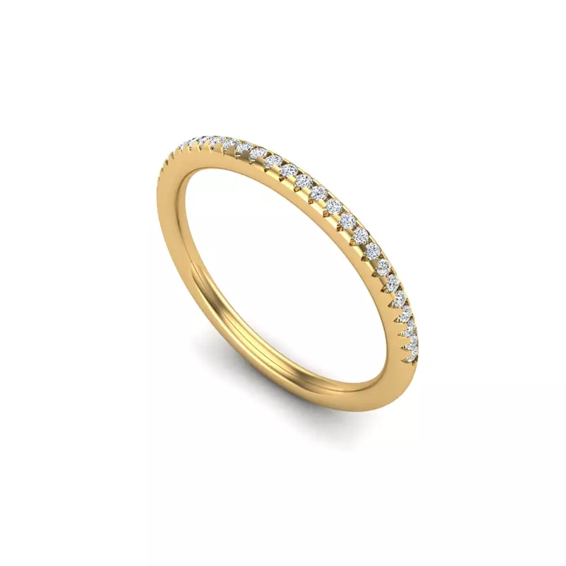 14K Yellow Gold Adelynn Pave Band