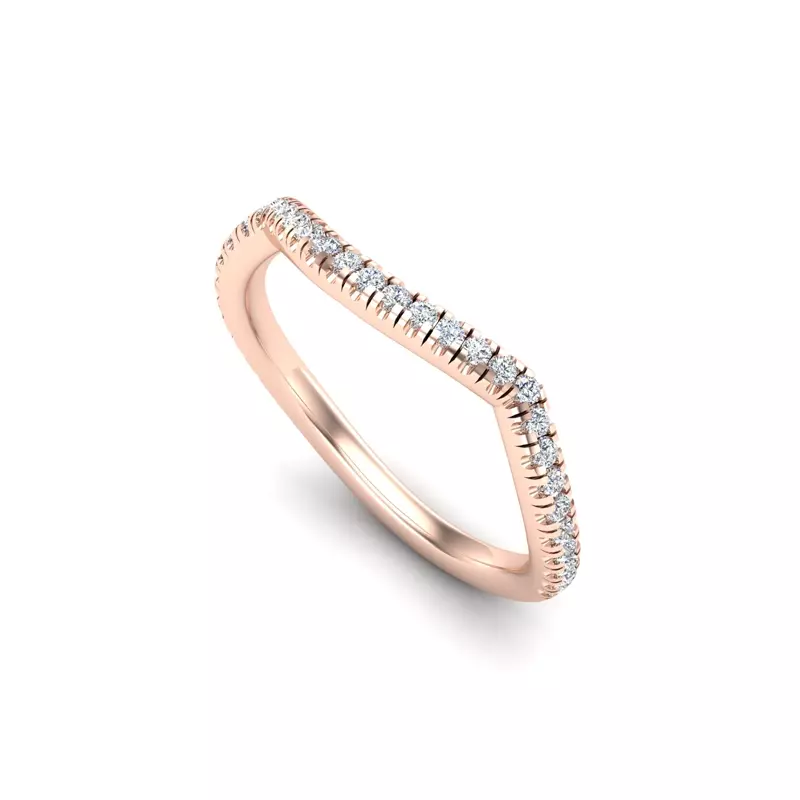 14K Rose Gold Lena Pave Band