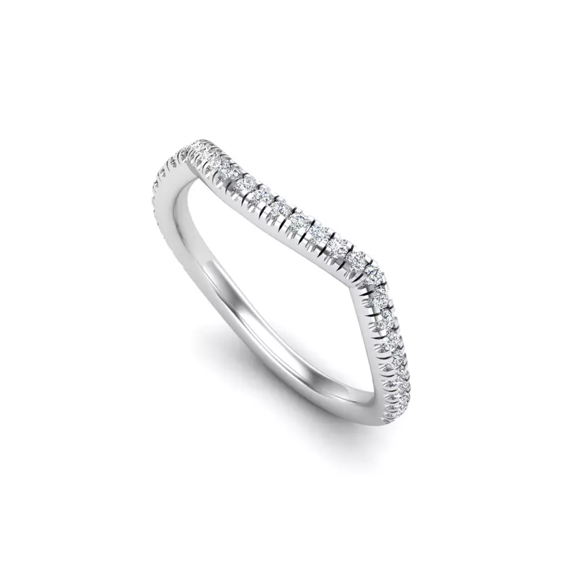 18K White Gold Lena Pave Band