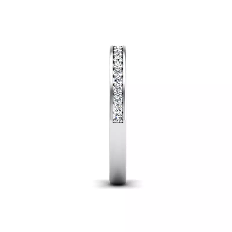14K White Gold Wren Pave Band
