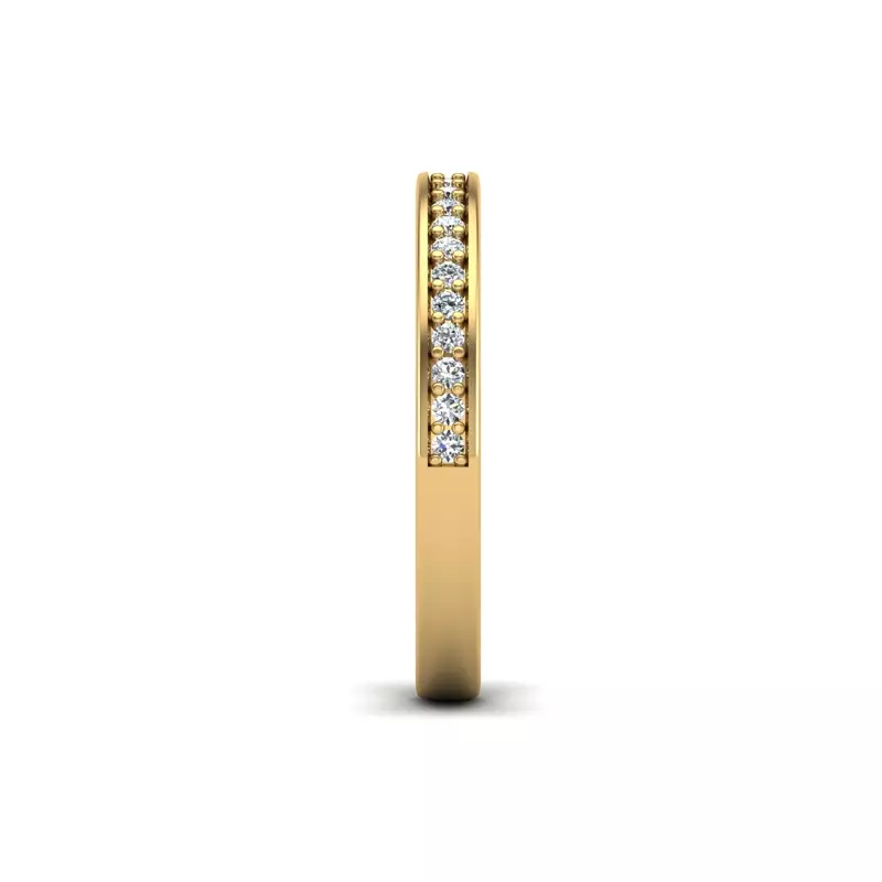 14K Yellow Gold Wren Pave Band