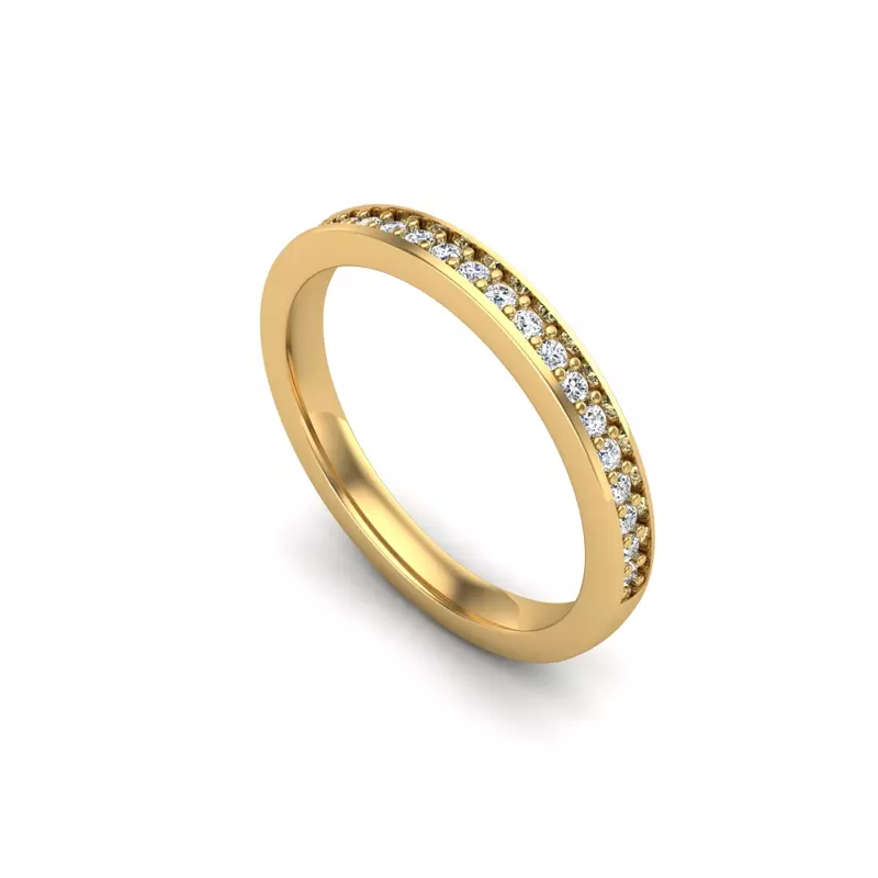 14K Yellow Gold Wren Pave Band