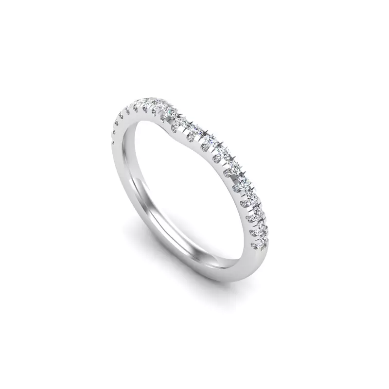 14K White Gold Callie Pave Band