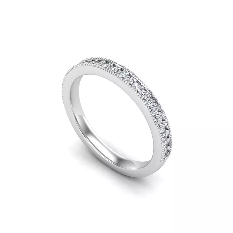 14K White Gold Brinley Pave Band