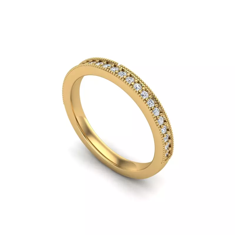 14K Yellow Gold Brinley Pave Band