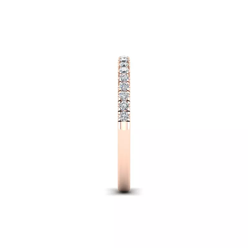 14K Rose Gold Lucille Pave Band