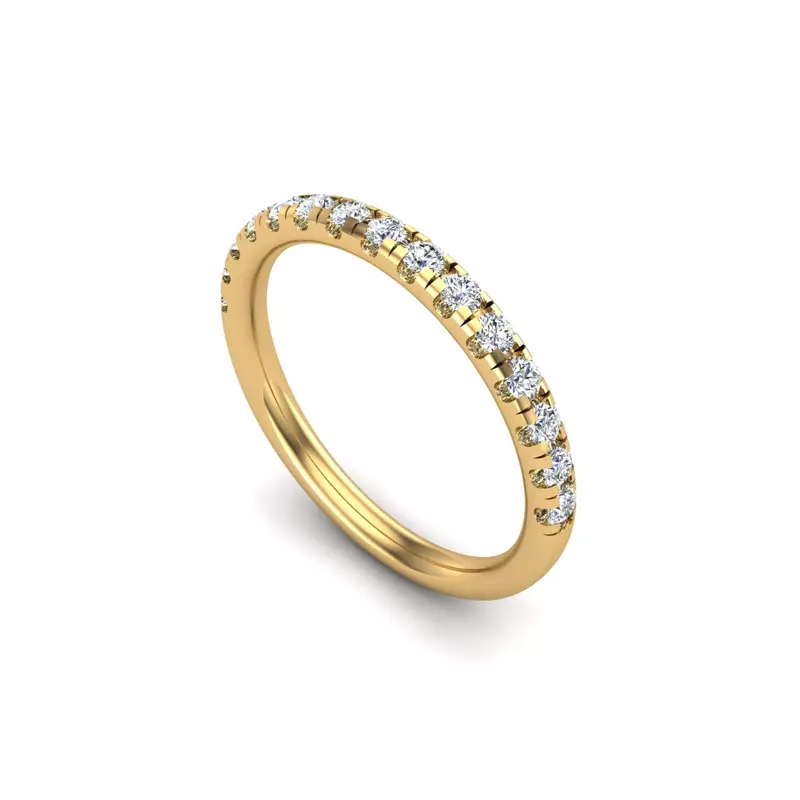 14K Yellow Gold Amora Pave Band