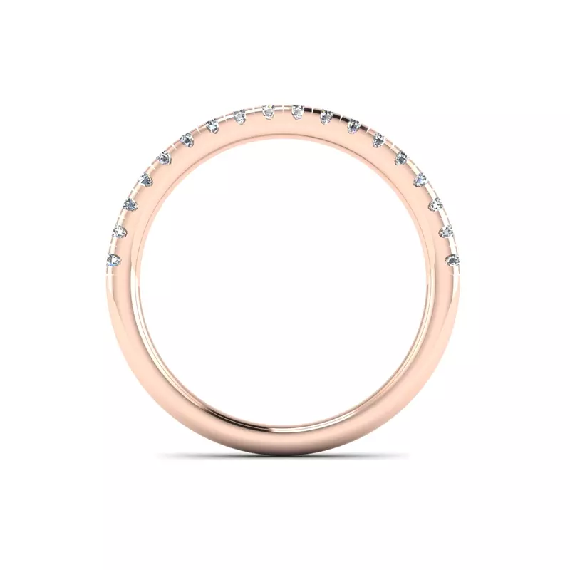 14K Rose Gold Collins Pave Band