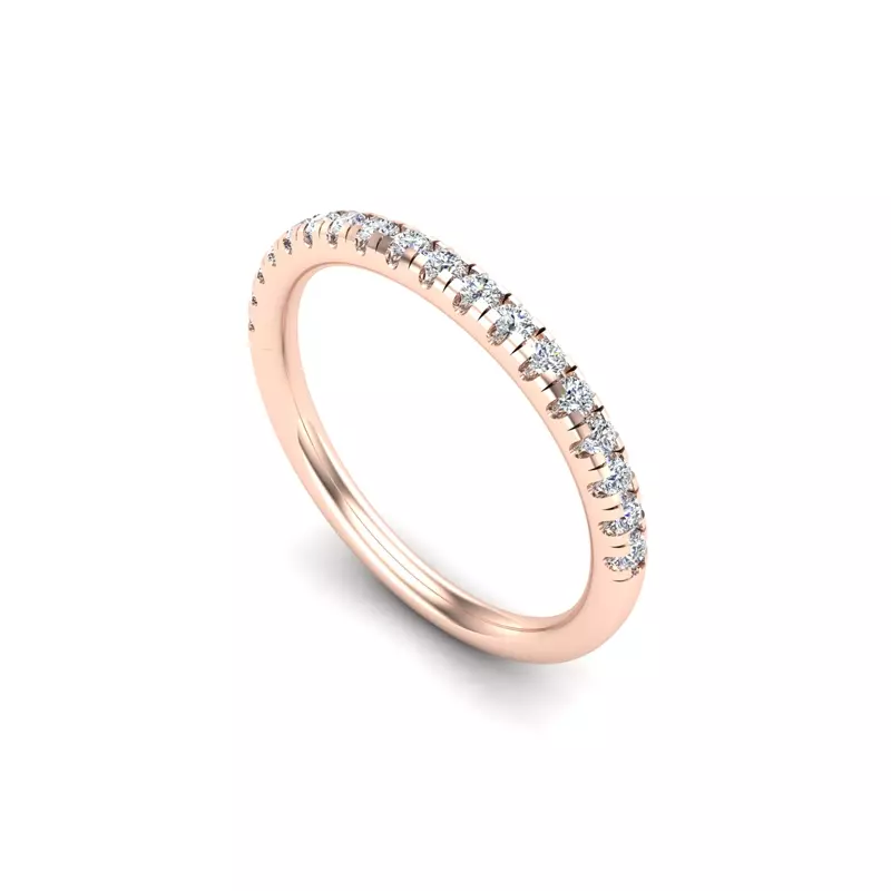 14K Rose Gold Collins Pave Band