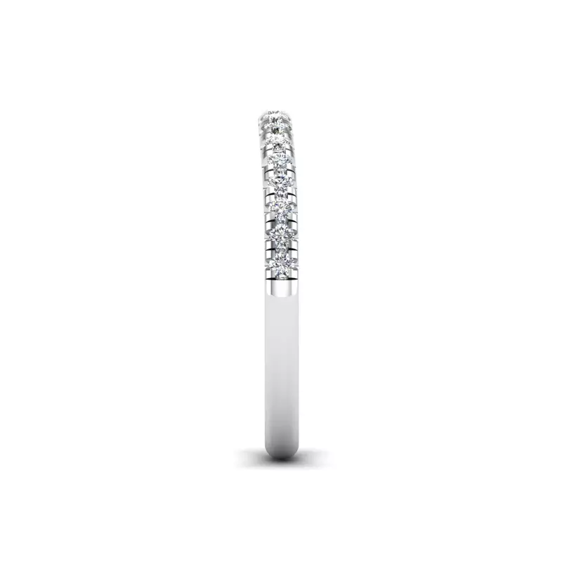 14K White Gold Collins Pave Band