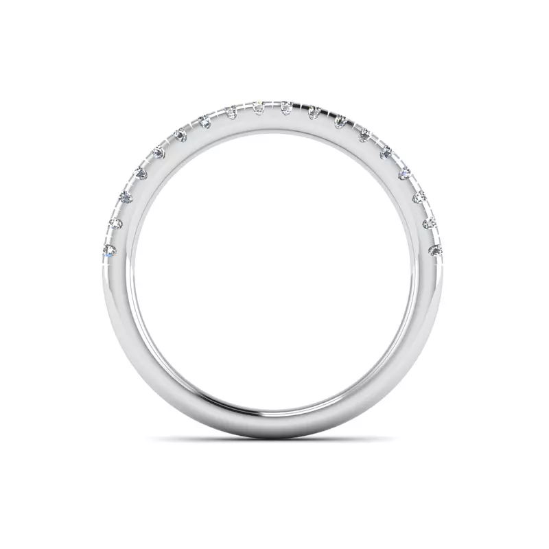14K White Gold Collins Pave Band